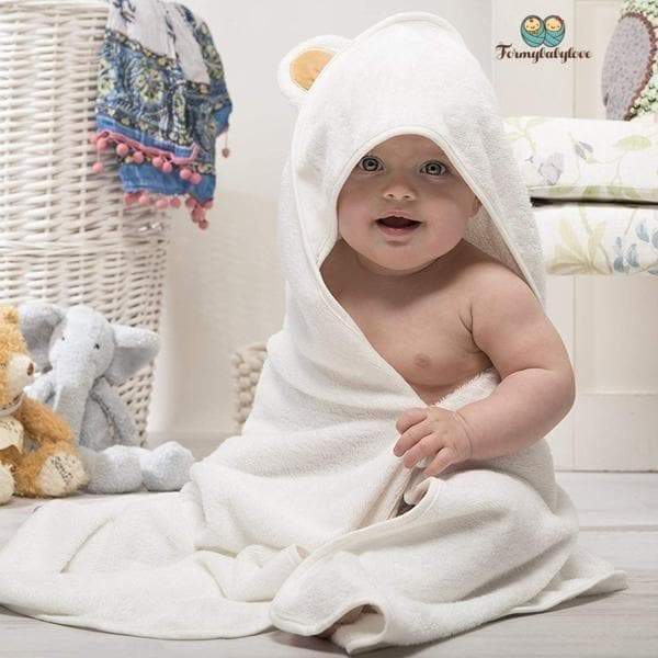 Serviette de bain à capuchon pour bébé, fibre de bambou biologique, cape de  bain absorbante absorbante extra douce, blanc, naissance 0-3 ans, 90x90cm