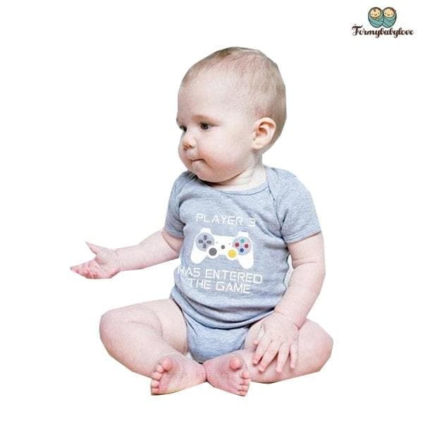 Body bébé garçon geek (Du 3 mois au 24 mois) - Gris foncé / 3 mois