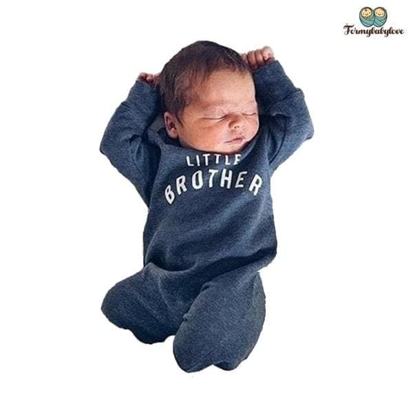 Pyjama bébé garçon petit frère (Du 3 mois au 18 mois) - Bleu / 3 mois