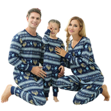Pyjama noël famille bleu foncé