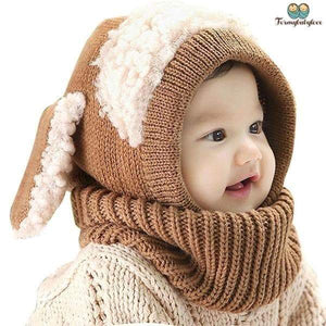 Bonnet crochet marron