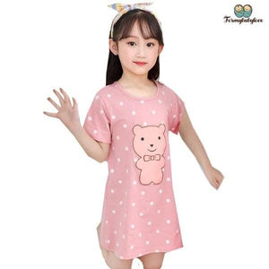 Chemise de nuit fille petit ours