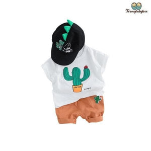Ensemble bébé garçon avec un cactus