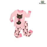 Pyjama fille rose avec un chat