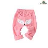 Pantalon bébé fille hibou rose