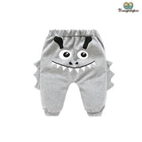 Pantalon bébé petit monstre gris