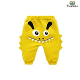 Pantalon bébé petit monstre jaune