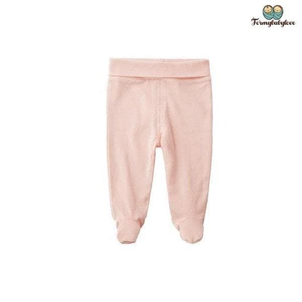 Pantalon taille haute pour bébé rose