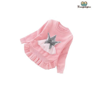 Pull fille couronne rose