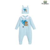 Pyjama bébé fille amour d'ours bleu
