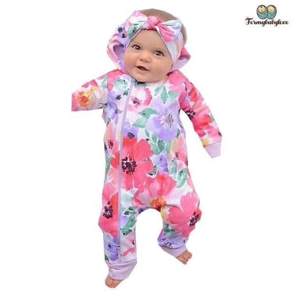 Pyjama bébé fille fleurs