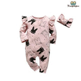Pyjama bébé fille lapin rose et son bandeau