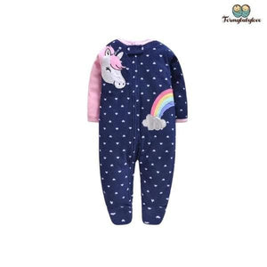Pyjama bébé fille licorne arc-en-ciel