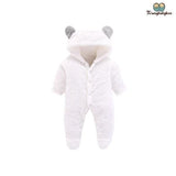 Pyjama bébé fille oreilles d'ours blanc
