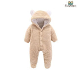 Pyjama bébé fille oreilles d'ours marron