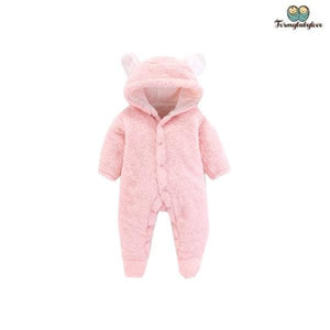 Pyjama bébé fille oreilles d'ours rose