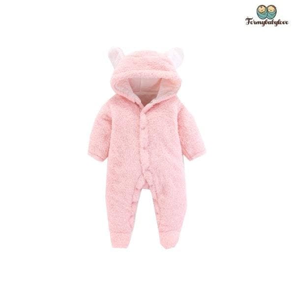 Pyjama bébé fille oreilles d'ours rose