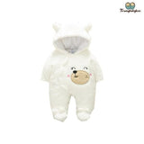 Pyjama bébé fille tête d'ours blanc