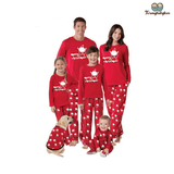 Pyjama famille rouge pour noël