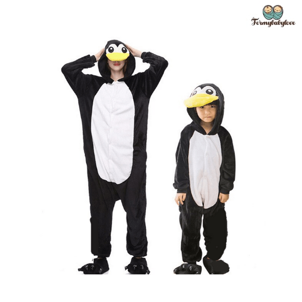Pyjama mère fille pingouin