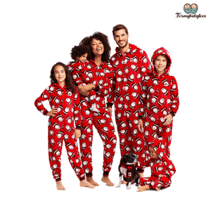 Pyjama noël famille père noël rouge