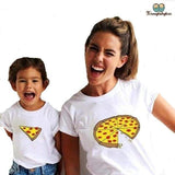 Tee shirt mère fille pizza