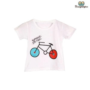 Tee shirt avec un vélo pour bébé