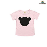 Tee shirt bébé avec un petit ours rose