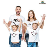 Tee shirt famille assorti smiley