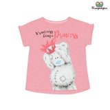Tee shirt fille princesse ourse rose