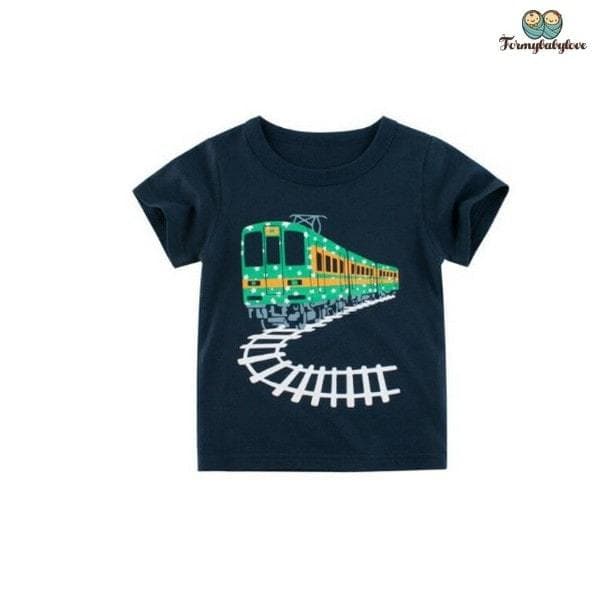 Tee shirt garçon avec un train